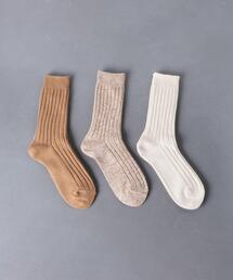 ROTOTO | ＜ROTOTO（ロトト）＞ 3PACK RIBBED CRW/ソックス(ソックス/靴下)
