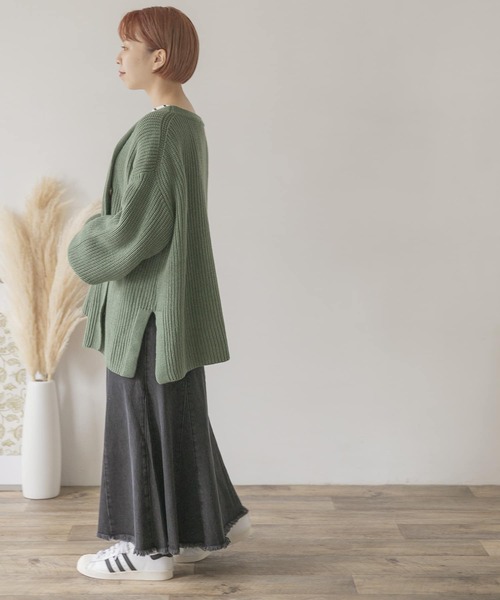 ITEMS URBANRESEARCH(アイテムズ アーバンリサーチ)の「デニムマーメイドスカート(デニムスカート・レディース・アイボリー/ブラック・FREE)」の14枚目の写真