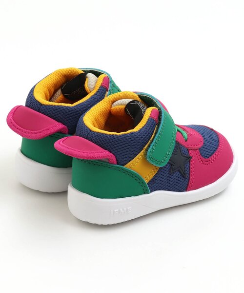 IFME（イフミー）の「/IFME(イフミー)ミドルカットスニーカー（スニーカー・キッズ・サックスブルー/レインボー/グレー・14.5/16/15 /13/13.5/17/14/19/18）」の5枚目の写真