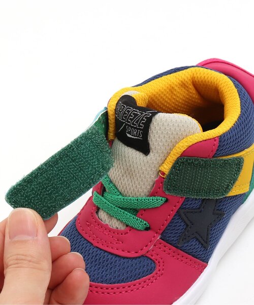 IFME（イフミー）の「/IFME(イフミー)ミドルカットスニーカー（スニーカー・キッズ・サックスブルー/レインボー/グレー・14.5/16/15 /13/13.5/17/14/19/18）」の10枚目の写真