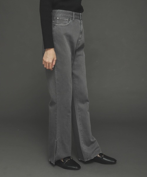 SENSE OF PLACE by URBAN RESEARCH（センスオブプレイスバイアーバンリサーチ）の「フェードカラースリットフレアカラーパンツ（その他パンツ・レディース・アイボリー/グレー/チャコールグレー・SMALL/MEDIUM）」の18枚目の写真