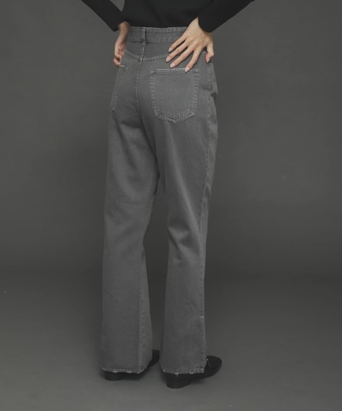 SENSE OF PLACE by URBAN RESEARCH（センスオブプレイスバイアーバンリサーチ）の「フェードカラースリットフレアカラーパンツ（その他パンツ・レディース・アイボリー/グレー/チャコールグレー・SMALL/MEDIUM）」の5枚目の写真