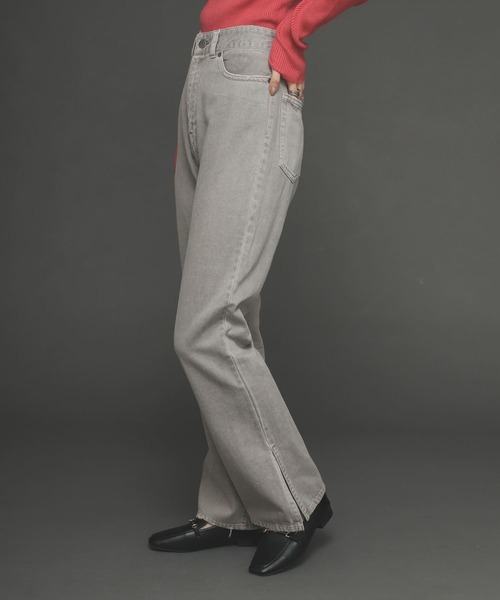 SENSE OF PLACE by URBAN RESEARCH（センスオブプレイスバイアーバンリサーチ）の「フェードカラースリットフレアカラーパンツ（その他パンツ・レディース・アイボリー/グレー/チャコールグレー・SMALL/MEDIUM）」の6枚目の写真