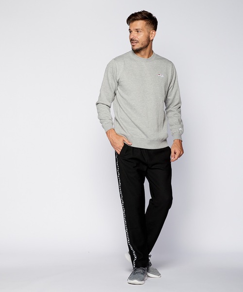 FILA(フィラ)の「【FILA / フィラ】保温 UVカット 裏起毛テーパードパンツ(スラックス・メンズ・ブラック/杢グレー/ネイビー・MEDIUM/LARGE/X-LARGE)」の5枚目の写真
