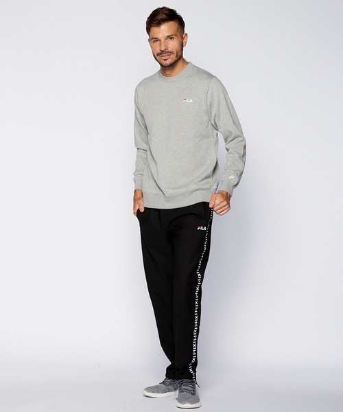 FILA(フィラ)の「【FILA / フィラ】保温 UVカット 裏起毛テーパードパンツ(スラックス・メンズ・ブラック/杢グレー/ネイビー・MEDIUM/LARGE/X-LARGE)」の6枚目の写真