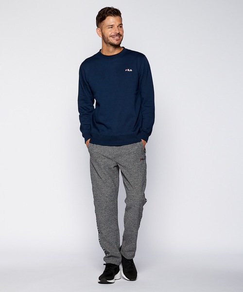 FILA(フィラ)の「【FILA / フィラ】保温 UVカット 裏起毛テーパードパンツ(スラックス・メンズ・ブラック/杢グレー/ネイビー・MEDIUM/LARGE/X-LARGE)」の13枚目の写真