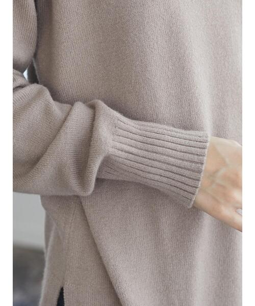 Green　Parks（グリーンパークス）の「クルーネックリブプルオーバー＊（ニット/セーター・レディース・パープル/グリーン/モカ/アイボリー/ブラック/ブラウン・FREE）」の15枚目の写真