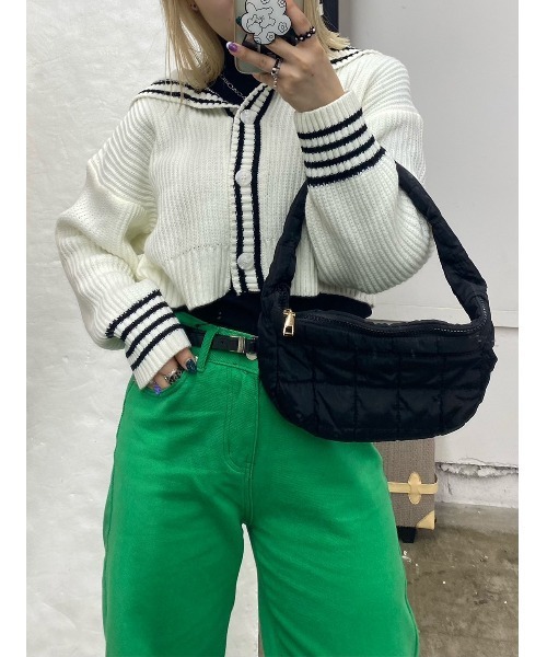 WC（ダブル シー）の「セーラーニットカーディガン（カーディガン/ボレロ・レディース・ネイビー/アイボリー/グリーン・FREE）」の17枚目の写真