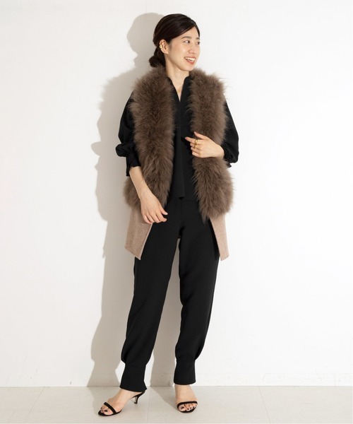 VERMEIL par iena(ヴェルメイユパーイエナ)の「ダブルクロスジョグパンツ◆(その他パンツ・レディース・ブラック・34/36/40/38)」の12枚目の写真