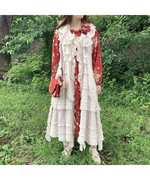 PINK HOUSE（ピンクハウス）の「フランス製レース使いケープ（付け襟