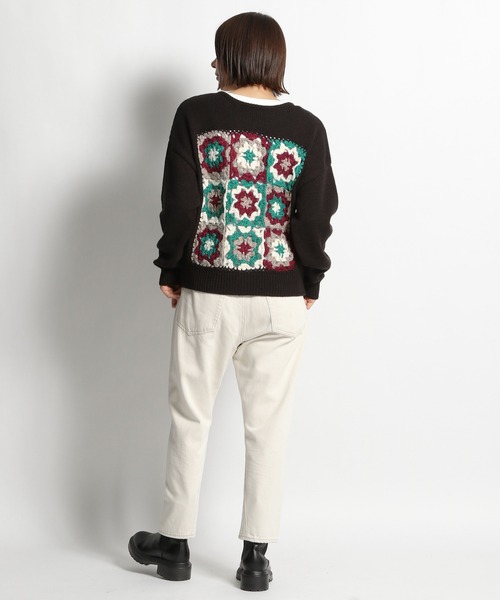 niko and...（ニコアンド）の「2WAYクロシェニットプルオーバー（ニット/セーター・レディース・アイボリー/ブラック/ボルドー/カーキ・MEDIUM/LARGE）」の9枚目の写真