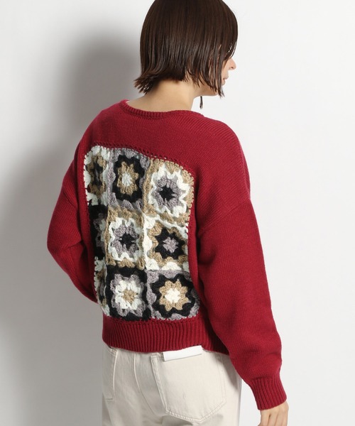 niko and...（ニコアンド）の「2WAYクロシェニットプルオーバー（ニット/セーター・レディース・アイボリー/ブラック/ボルドー/カーキ・MEDIUM/LARGE）」の6枚目の写真