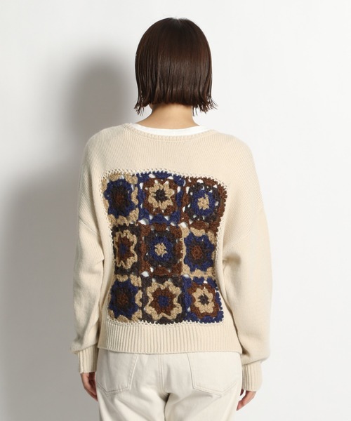 クロシェニットプルオーバー クロシェニットプルオーバー【韓国ファッション】【春夏新商品