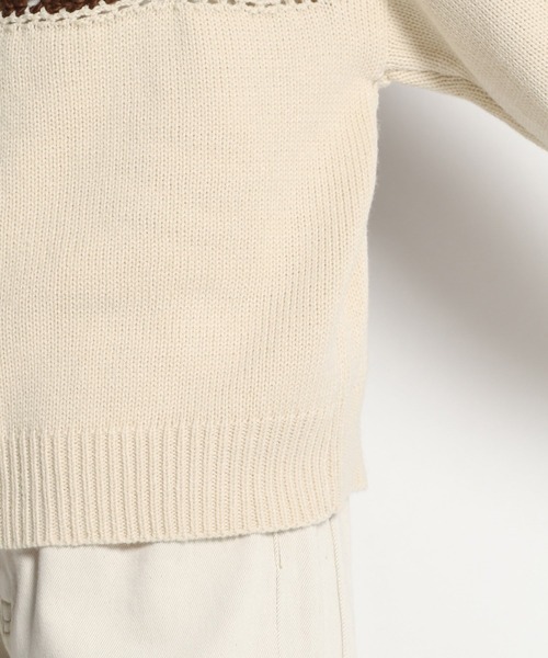 niko and...（ニコアンド）の「2WAYクロシェニットプルオーバー（ニット/セーター・レディース・アイボリー/ブラック/ボルドー/カーキ・MEDIUM/LARGE）」の21枚目の写真