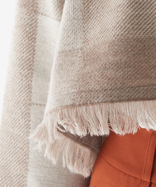 qualite(カリテ)の「チェックジャガードショートニット◇セットアップ対応※スヌード付き(ニット/セーター・レディース・ベージュ/ブラック・フリー)」の19枚目の写真