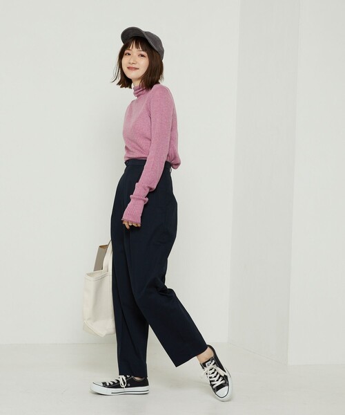 FREAK'S STORE(フリークスストア)の「【WEB限定】ウォッシャブルアウトリンキングタートル(ニット/セーター・レディース・ピンク/サックスブルー/オリーブ/ダークブラウン/ブラック・フリ-)」の20枚目の写真
