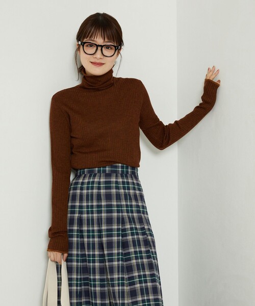 FREAK'S STORE(フリークスストア)の「【WEB限定】ウォッシャブルアウトリンキングタートル(ニット/セーター・レディース・ピンク/サックスブルー/オリーブ/ダークブラウン/ブラック・フリ-)」の15枚目の写真