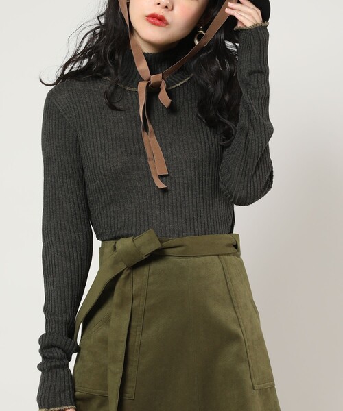 FREAK'S STORE(フリークスストア)の「【WEB限定】ウォッシャブルアウトリンキングタートル(ニット/セーター・レディース・ピンク/サックスブルー/オリーブ/ダークブラウン/ブラック・フリ-)」の21枚目の写真