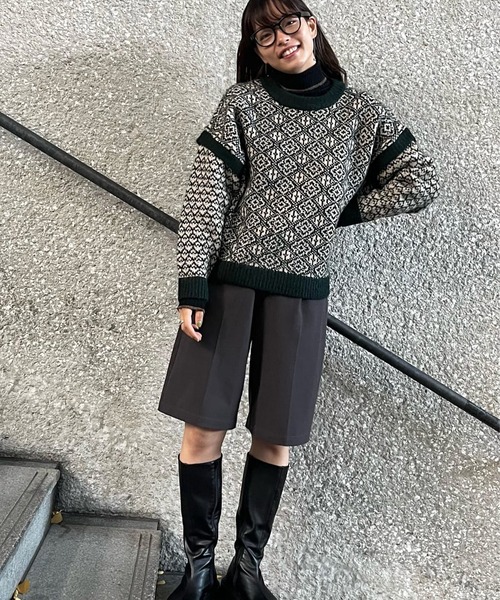 FREAK'S STORE(フリークスストア)の「【WEB限定】ウォッシャブルアウトリンキングタートル(ニット/セーター・レディース・ピンク/サックスブルー/オリーブ/ダークブラウン/ブラック・フリ-)」の6枚目の写真