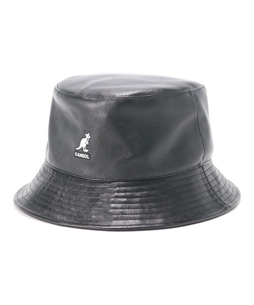 KANGOL（カンゴール）の「カンゴール バケットハット フェイクレザー KANGOL ONSPOTZ別注（ハット・メンズ・ブラック・L/M/S/XL）」の6枚目の写真