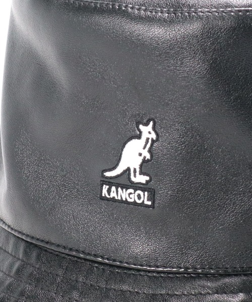 KANGOL（カンゴール）の「カンゴール バケットハット フェイクレザー KANGOL ONSPOTZ別注（ハット・メンズ・ブラック・L/M/S/XL）」の5枚目の写真