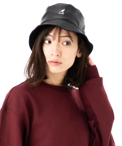 KANGOL（カンゴール）の「カンゴール バケットハット フェイクレザー KANGOL ONSPOTZ別注（ハット・メンズ・ブラック・L/M/S/XL）」の12枚目の写真