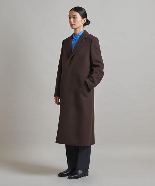 LOEFF（ロエフ）の「＜LOEFF（ロエフ）＞メルトン チェスターコート◆（チェスターコート・レディース・ダークブラウン/ネイビー・1/0）」の11枚目の写真