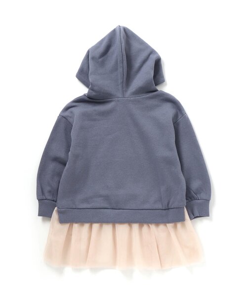 BREEZE（ブリーズ）の「裏起毛あったか裾チュールパーカー（パーカー・キッズ・チャコール/サックスブルー/ピンク/イエロー・100/130/120/80/90/140/110）」の12枚目の写真