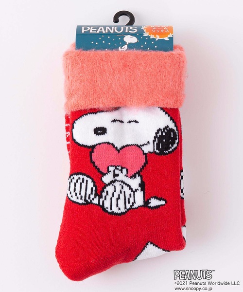 PEANUTS（ピーナッツ）の「【PEANUTS/ピーナッツ】ルームソックス（その他ルームウェア・レディース・レッド・FREE）」の4枚目の写真