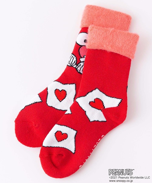 PEANUTS（ピーナッツ）の「【PEANUTS/ピーナッツ】ルームソックス（その他ルームウェア・レディース・レッド・FREE）」の2枚目の写真