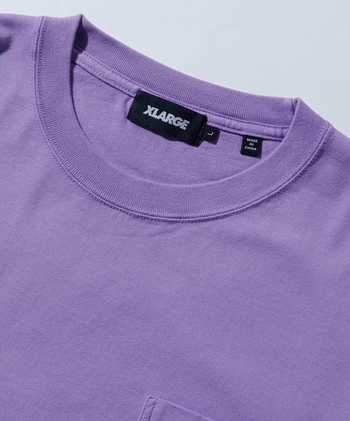 XLARGE（エクストララージ）の「EMBROIDERY SLANTED OG L/S POCKET TEE（Tシャツ/カットソー・メンズ・パープル/グリーン/ブルー/ブラック/ホワイト・S/L/M/XL）」の19枚目の写真
