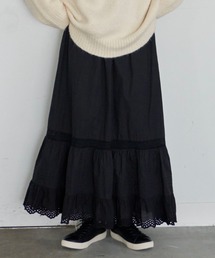 Libra Cue | ヴィンテージライクコットンボリュームレーススカート(スカート)
