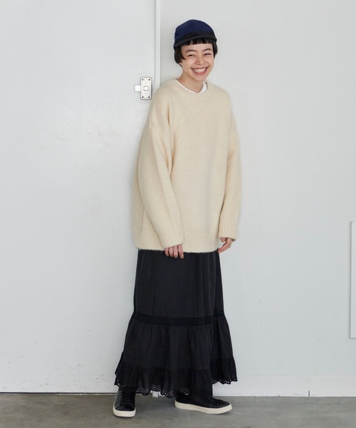 Libra Cue（リブラ キュー）の「ヴィンテージライクボリュームレーススカート（スカート・レディース・ホワイト/ブラック・FREE）」の10枚目の写真