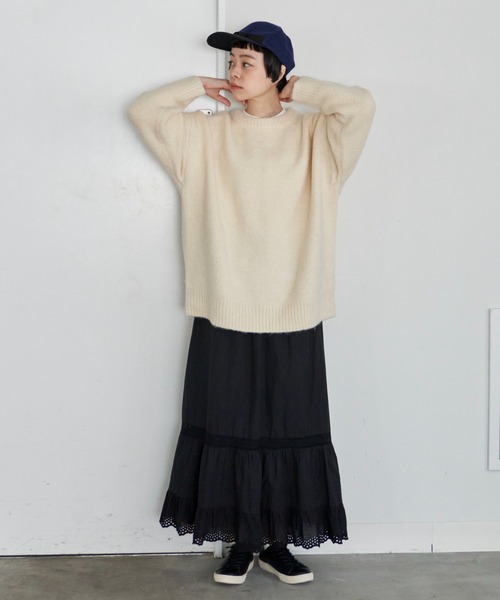 Libra Cue（リブラ キュー）の「ヴィンテージライクボリュームレーススカート（スカート・レディース・ホワイト/ブラック・FREE）」の11枚目の写真