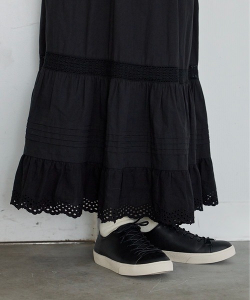 Libra Cue（リブラ キュー）の「ヴィンテージライクボリュームレーススカート（スカート・レディース・ホワイト/ブラック・FREE）」の13枚目の写真