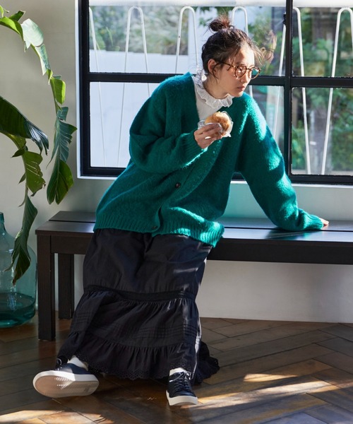 Libra Cue（リブラ キュー）の「ヴィンテージライクボリュームレーススカート（スカート・レディース・ホワイト/ブラック・FREE）」の14枚目の写真