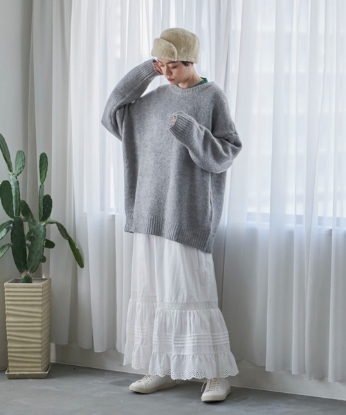 Libra Cue（リブラ キュー）の「ヴィンテージライクボリュームレーススカート（スカート・レディース・ホワイト/ブラック・FREE）」の15枚目の写真