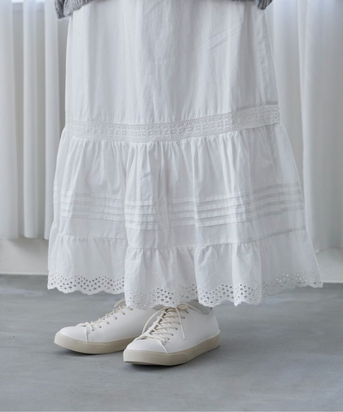 Libra Cue（リブラ キュー）の「ヴィンテージライクボリュームレーススカート（スカート・レディース・ホワイト/ブラック・FREE）」の16枚目の写真