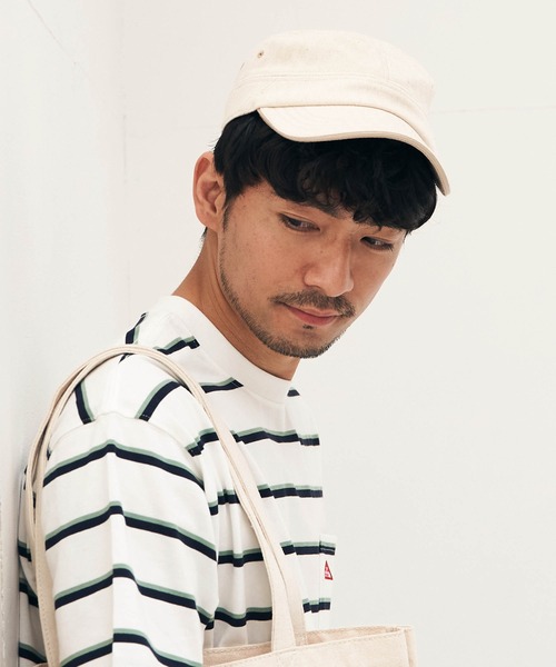 ikka(イッカ)の「ヘリンボーンワークキャップ(キャップ・メンズ・ネイビー/オフホワイト/オリーブ・FREE)」の16枚目の写真