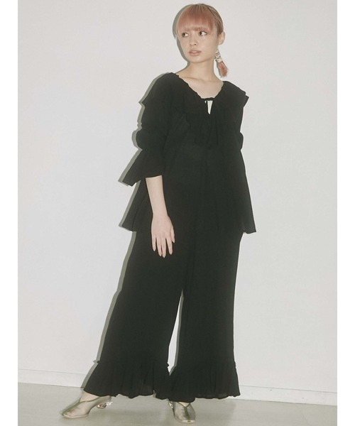 merry jenny（メリージェニー）の「cottonリラクシーフリルブラウス（シャツ/ブラウス・レディース・オフホワイト/ブラウン/ブラック・FREE）」の15枚目の写真