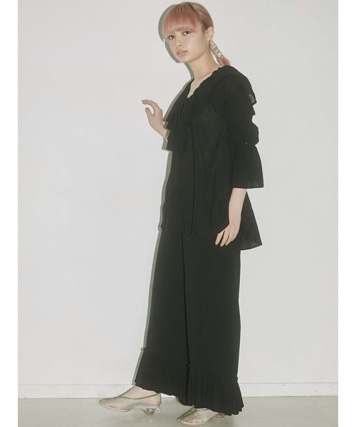 merry jenny（メリージェニー）の「cottonリラクシーフリルブラウス（シャツ/ブラウス・レディース・オフホワイト/ブラウン/ブラック・FREE）」の17枚目の写真