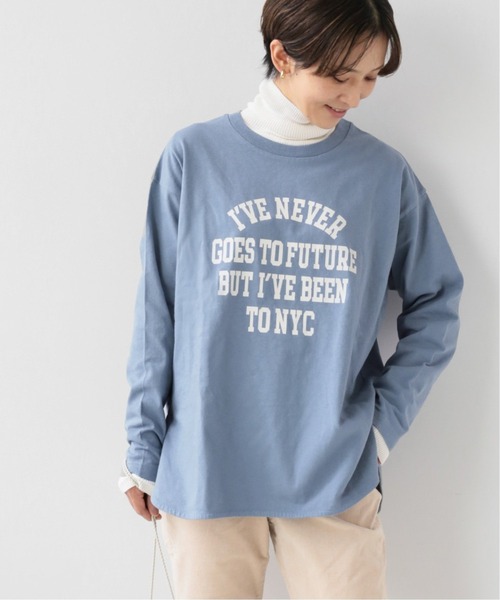 JOURNAL STANDARD relume(ジャーナルスタンダード レリューム)の「《追加》OE天竺ロゴプリントロングスリーブTEE◆(Tシャツ/カットソー・レディース・ホワイト/ベージュ/ブルー系その他・FREE)」の3枚目の写真