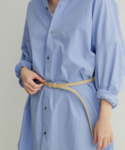 URBAN RESEARCH DOORS（アーバンリサーチドアーズ）の「ソフトレザーナローベルト（ベルト・レディース・チャコールグレー/ホワイト系その他・ONE）」の3枚目の写真