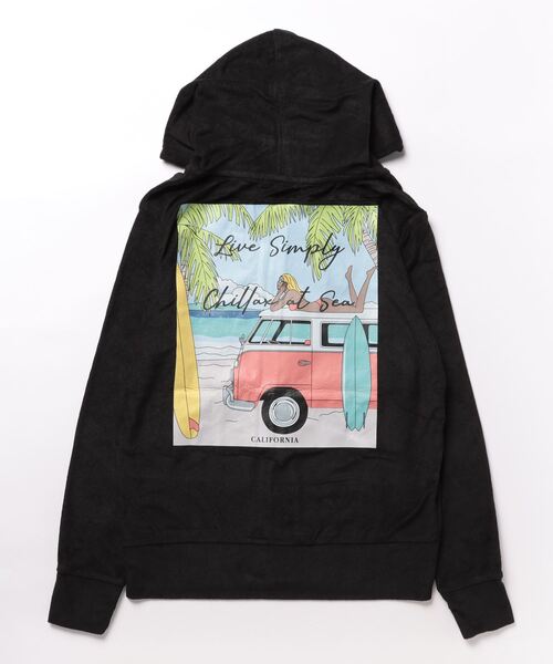 sunny branch（サニーブランチ）の「★RDS★バックデザイン　パイルジップパーカー（パーカー・レディース・ネイビー/ブラック/アイボリー・LARGE/MEDIUM）」の12枚目の写真