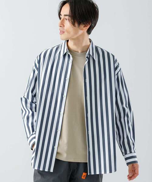 URBAN RESEARCH ROSSO MEN（アーバンリサーチロッソメン）の「『XLサイズあり』リラックスビッグストライプシャツ（シャツ/ブラウス・メンズ・ブルー/ネイビー・MEDIUM/LARGE/SMALL/X-LARGE）」の3枚目の写真