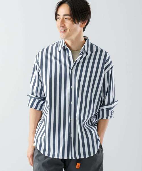 URBAN RESEARCH ROSSO MEN（アーバンリサーチロッソメン）の「『XLサイズあり』リラックスビッグストライプシャツ（シャツ/ブラウス・メンズ・ブルー/ネイビー・MEDIUM/LARGE/SMALL/X-LARGE）」の6枚目の写真