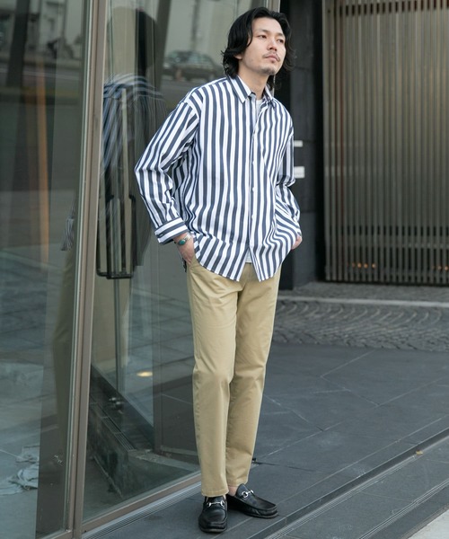URBAN RESEARCH ROSSO MEN（アーバンリサーチロッソメン）の「『XLサイズあり』リラックスビッグストライプシャツ（シャツ/ブラウス・メンズ・ブルー/ネイビー・MEDIUM/LARGE/SMALL/X-LARGE）」の18枚目の写真