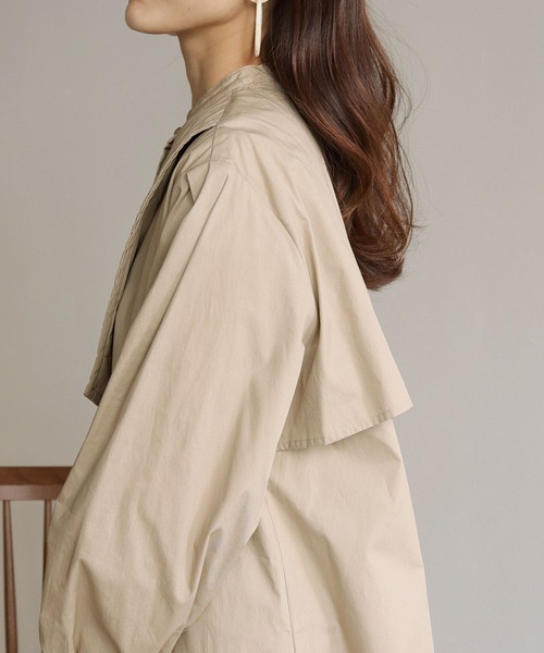 HER CLOSET（ハークローゼット）の「【shemoshelly】キルティングヨークシャツワンピース（シャツワンピース・レディース・ブラック/オフホワイト/ライトベージュ・M）」の20枚目の写真