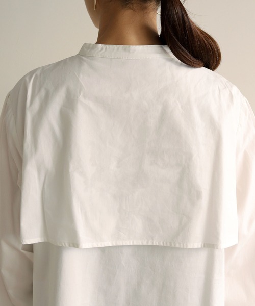 HER CLOSET（ハークローゼット）の「【shemoshelly】キルティングヨークシャツワンピース（シャツワンピース・レディース・ブラック/オフホワイト/ライトベージュ・M）」の12枚目の写真