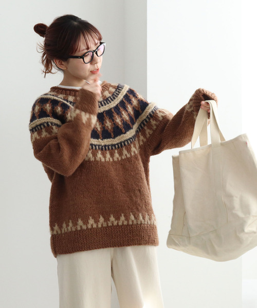 PAR ICI（パーリッシィ）の「ネパール手編み求心ジャガードプル